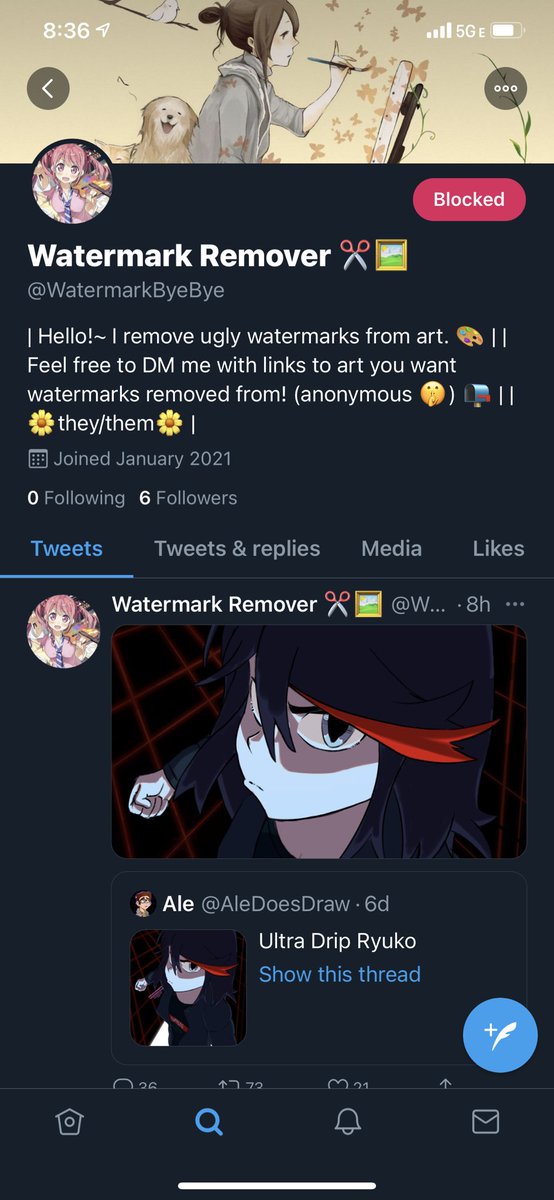 Noxtilucent_'s tweet photo. I’m sure almost every artist has heard about this already, but if you haven’t I highly suggest blocking them just to make sure they can’t access your art. (They’ve already been restricted, but it never hurts to go an extra step). https://t.co/HAw5LL9jFq