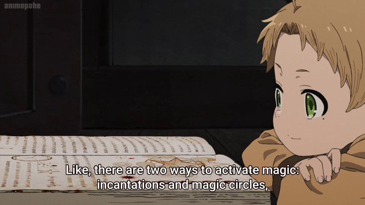 Magic, one of the power systems. Even with a lot of expository content cut, the mechanism was explained in a clear-cut manner which in itself is more important, followed by a practical showcase by Rudeus to help the viewer understand the working of Mana and invocation of spells