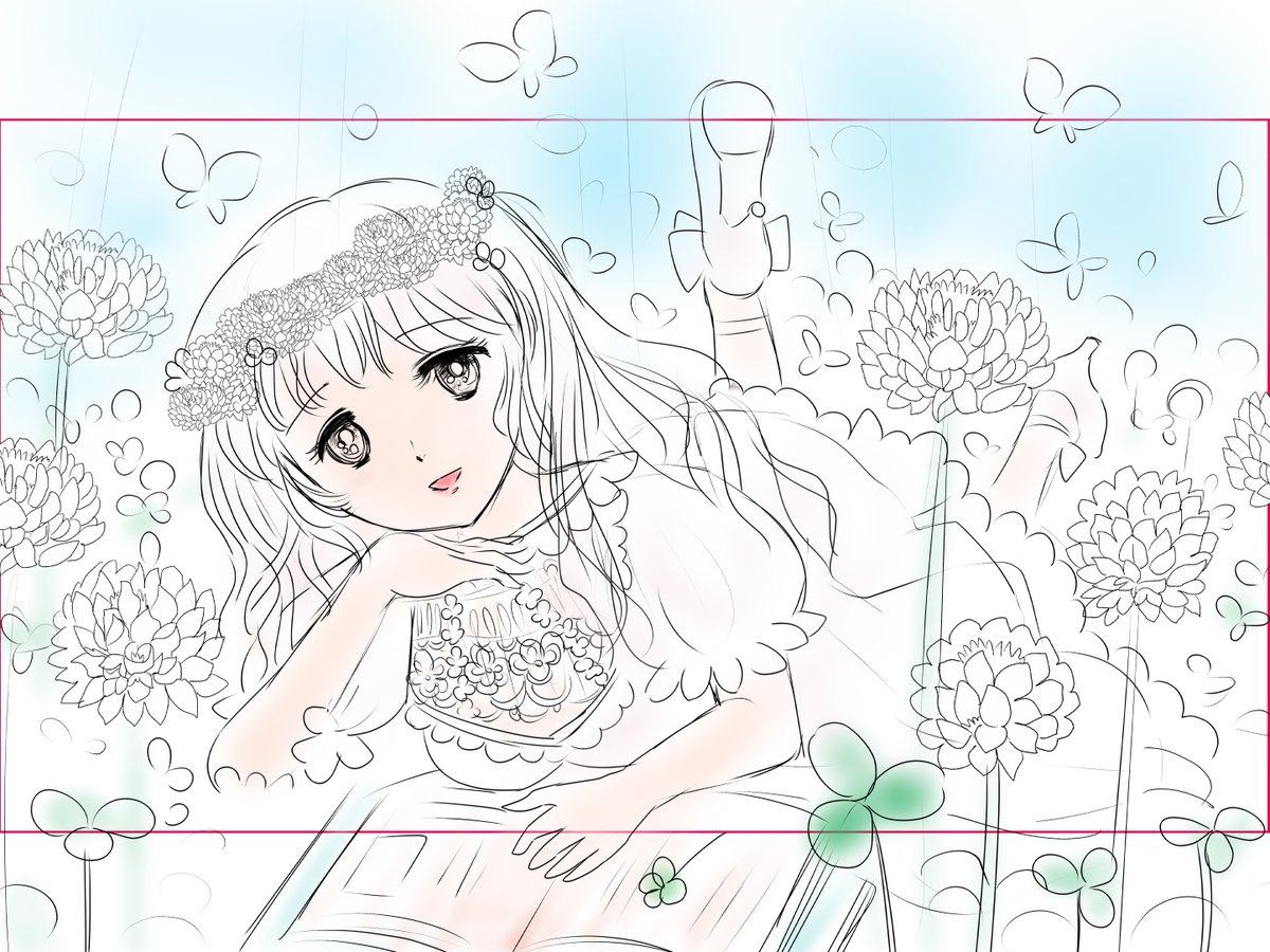 昨日描いた絵です(*'▽`*)
恋の魔法とおまじないペン入れ、イラストACさん素材ちびモブ会社員、恋まほカレンダー完成、誕生花うんちく挿絵白詰草とクローバー女の子ラフ 