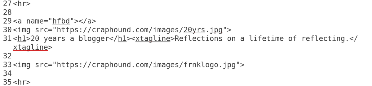 These attribution strings, as well as anything else I'll need to go from Twitter to the web (for example, the names of people whose Twitter handles I use in posts, or images I drop in, go into the text file). Here's how the post looks at this point in the composition.15/