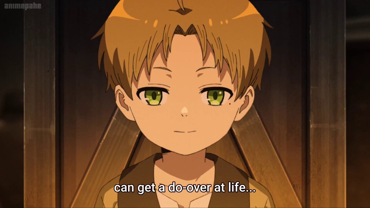 The episode ends at a beautiful note with Rudeus vowing to live a life not like before but one where he can go all out with no regrets and try his hardest at everything.