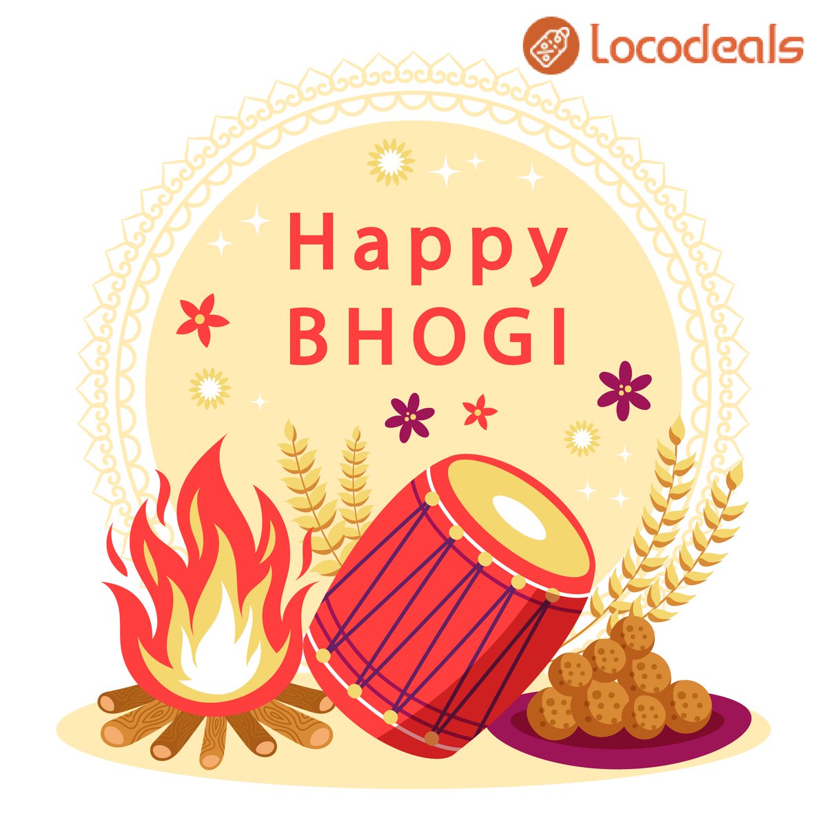 locodealsin's tweet photo. May this Bhogi shower you with the best of joy and happiness. May there be no trace of sorrow in your life. Happy Bhogi.

#bhogi #happybhogi #lohri #locodeals #deals #offers #discounts https://t.co/ZtkCu7oJj1