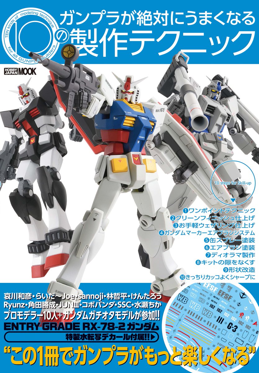 ホビージャパン編集部 この1冊でガンプラがもっと楽しくなる Entry Gradeガンダムを題材に10段階の製作テクニックを解説するhow To本 ガンプラが絶対にうまくなる10の製作テクニック 予約受付中 特製水転写デカールが付属します 2月8日発売です ホビージャパン編集部 この1冊でガンプラがもっと楽しくなる Entry Gradeガンダムを題材に10段階の製作テクニックを解説するhow To本 ガンプラが絶対にうまくなる10の製作テクニック 予約受付中 特製水転写デカールが付属します 2月8日発売です