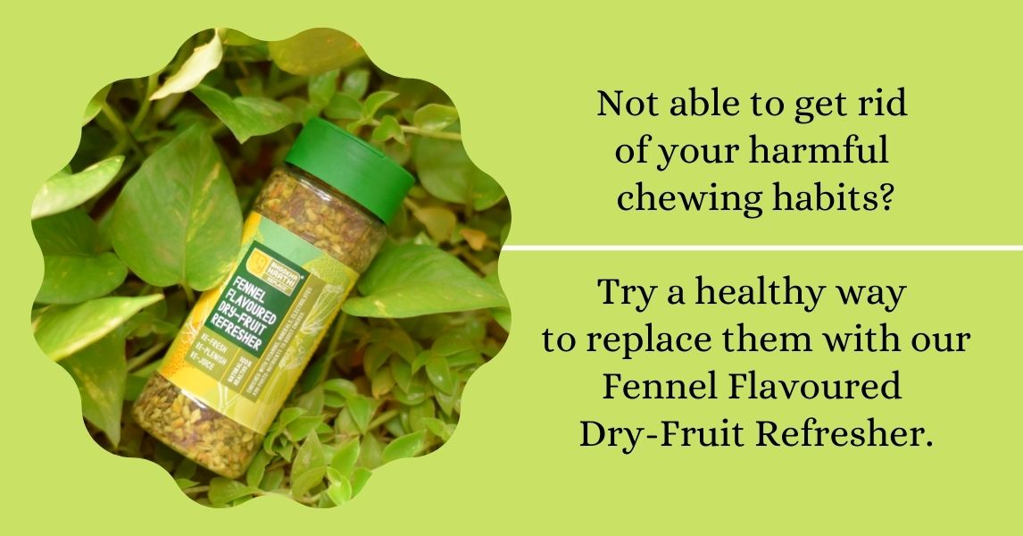 Replace your harmful chewing habits with our 100% natural dry-fruit refresher. 
Vegan Product.
Cholesterol Free.
Gluten Free.  
No Preservatives. 
No Additives.

Shop Now: bit.ly/38OYTOF

#saynototobacco #healthydigestive #refresher #100%naturalfood #healthyreplacement