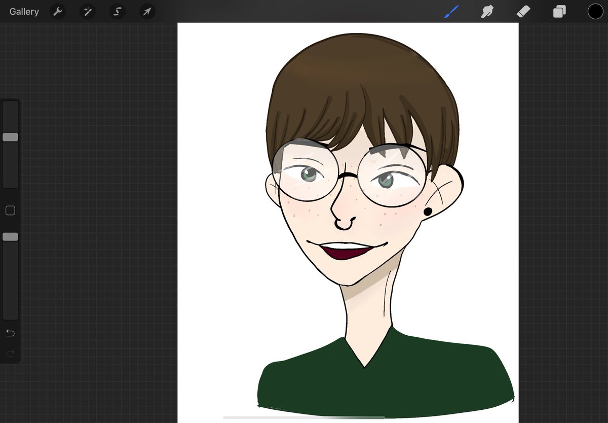 raywasinnit's tweet photo. And here’s another one I did- I have a lot of characters that have brown hair with green eyes and a green shirt- https://t.co/MP728L5iVT