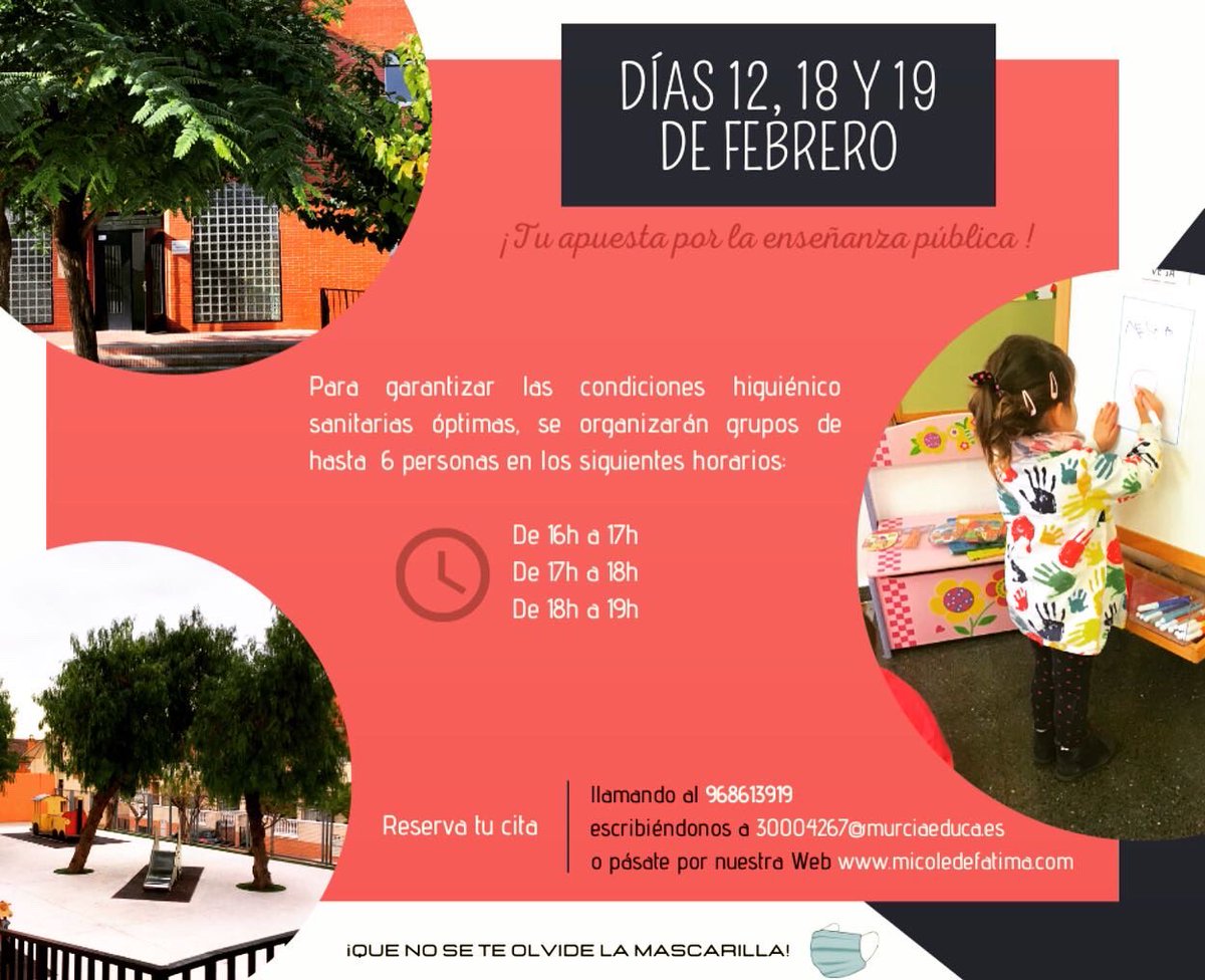 ¿Quieres conocer nuestro #colegio? No te pierdas nuestra jornada de puertas abiertas. Pide cita previa y nos vemos en #micoledefatima para resolver tus dudas. #jornadadepuertasabiertas #cartel #escuela #primaria #alumnos