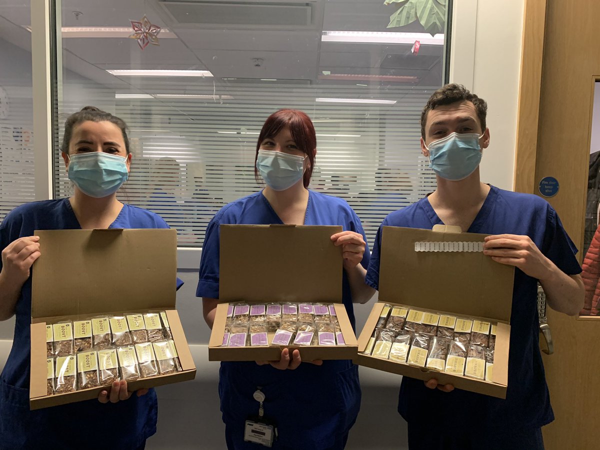 Thank you so much @CakesmithsHQ for fuelling the incredible team @NBT_ICU. There’s a lot of very happy faces under the PPE. @valentienbj @SaraMillin @juhughes123 @MikePuckey @tarailes