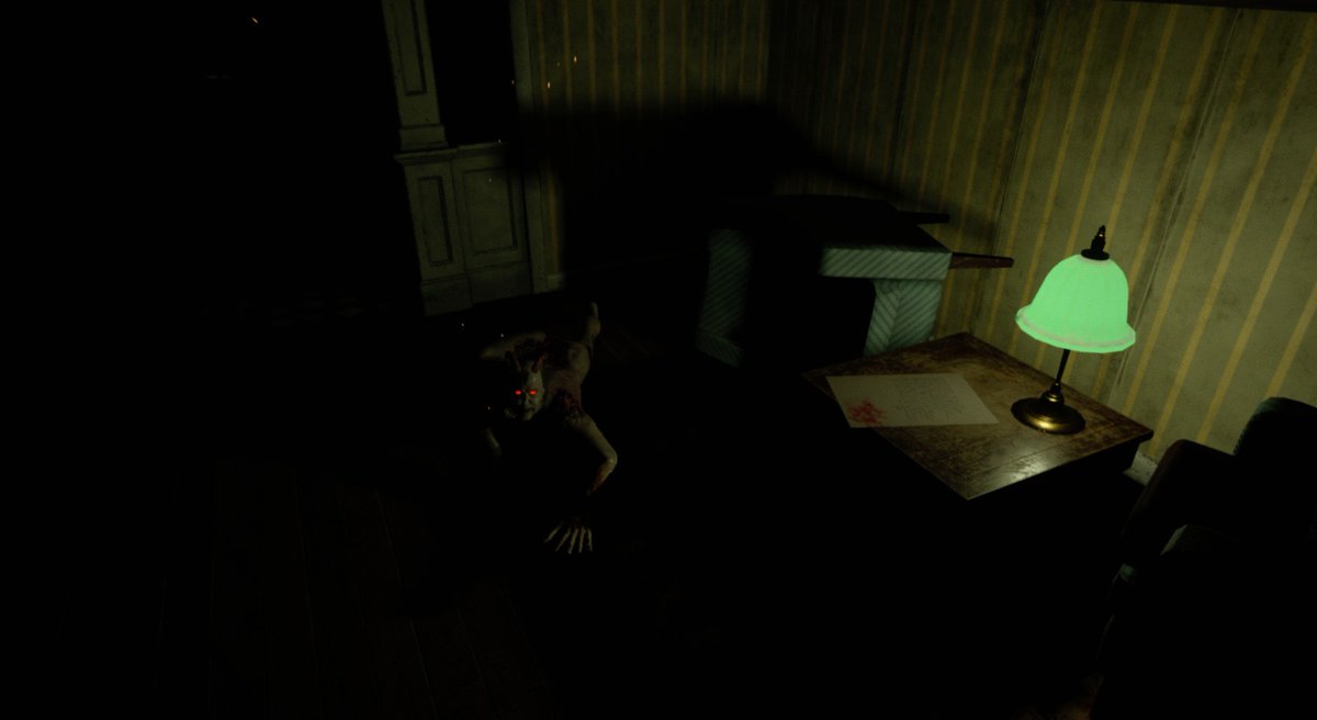 DEVOUR_GAME's tweet photo. Warning: ankle grabbing demons from hell. Try not to panic, because the only defense against these creeping, crawling monstrosities is your UV flashlight. 🔦 #indiegame #IndieGameDev #gamedev #horror #horrorgame #HorrorFam https://t.co/vlFoizHplP