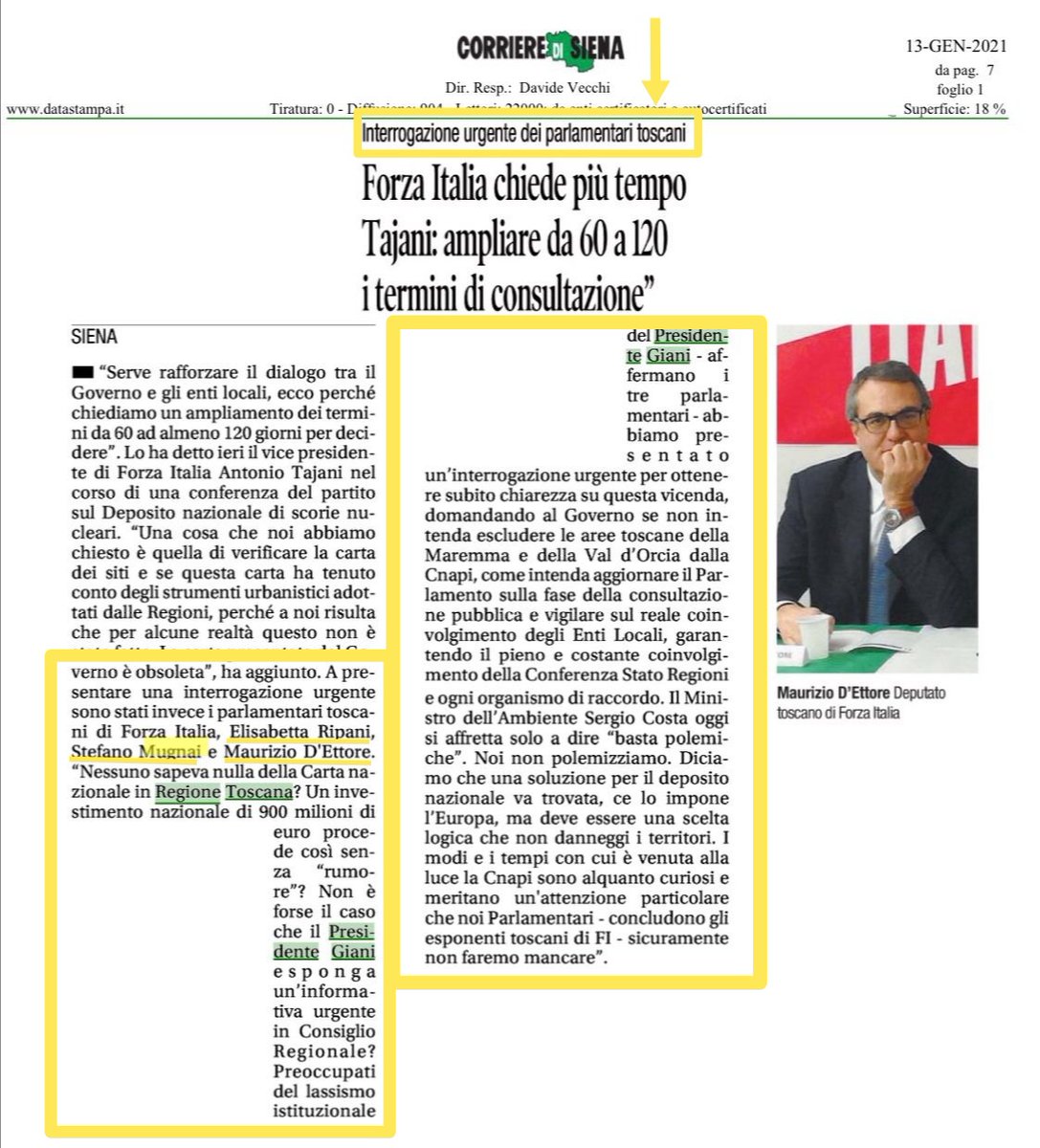 BettaRipani's tweet photo. ☢️ #depositonazionale #rifiutiradioattivi: interrogazione urgente al Governo presentata insieme ai colleghi deputati di @forza_italia @stefano_mugnai
e Maurizio D'Ettore. #Campagnatico #Pienza #Trequanda #CNAPI #Maremma #ValdOrcia
@GruppoFICamera
@FI_Toscana https://t.co/vZreP0TpEg