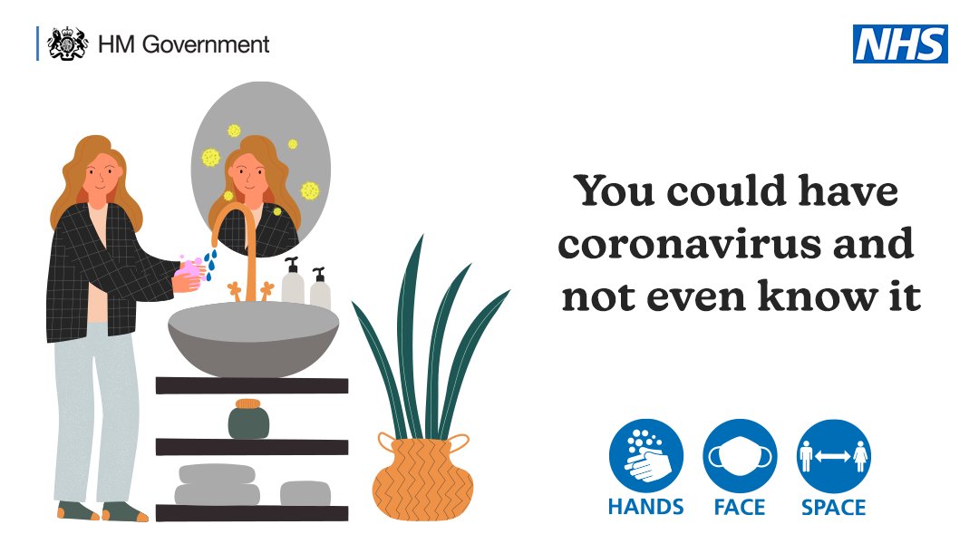ImperialNHS's tweet photo. Around 1 in 3 people with #COVID19 have no symptoms. 

Please #StayHome whenever possible, but, if you have to go out, protect fellow Londoners by following by:

✅ Washing your hands
✅ Covering your face
✅ Making space https://t.co/xYPJ0mQtOP