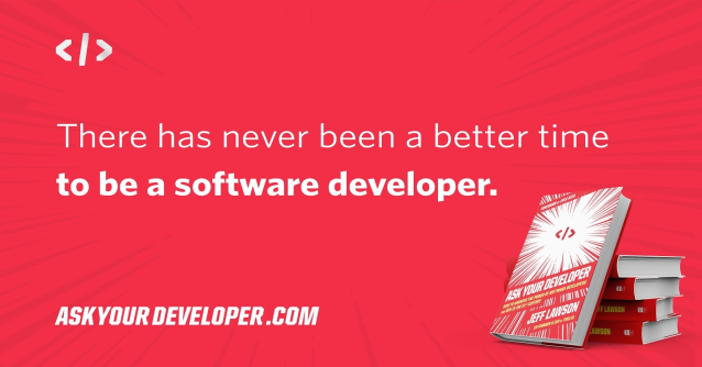 terrencebarr's tweet photo. In #AskYourDeveloper, Twilio co-founder and CEO Jeff Lawson shares why he believes there's never been a better time to be a software developer. Discover why and how you can use the creativity of code to solve business problems. https://t.co/QnIpOAs74W https://t.co/9wVKIZ5djb