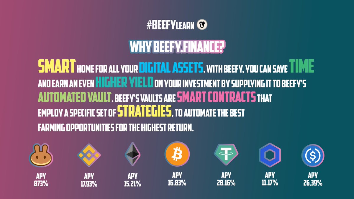 yr2150T's tweet photo. Why go with @beefyfinance? 🐮
#BSC #DeFi $bifi https://t.co/OZfcNimv2D