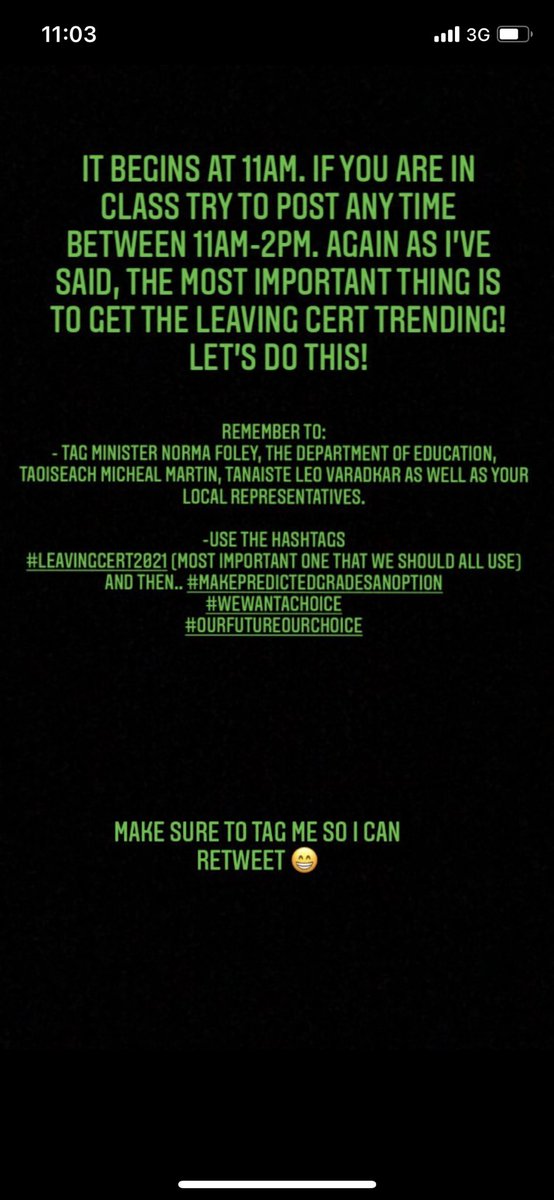 CurtisRoisin's tweet photo. Make predicted grades an option! #LeavingCert2021 #makepredictedgradesoptional #ourfutureourchoice @20216th @leavingcert21 @NormaFoleyTD1 https://t.co/xzswFtoLuJ