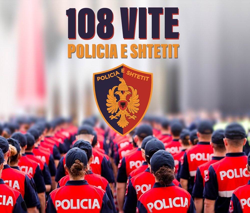 llatja's tweet photo. #RESPEKT e #MIRËNJOHJE për kontributin e jashtëzakonshëm, sakrificat dhe punën kolosale të uniformave blu gjithmonë në mbrojtje të interesit publik për garantinimin e rendit dhe shtetit ligjor!🙏 

#PoliciaqëDuam👮‍♂️👮⭐️
#108VitePoliciaeShtetit🇦🇱🇪🇺 https://t.co/9CjKQThYa9