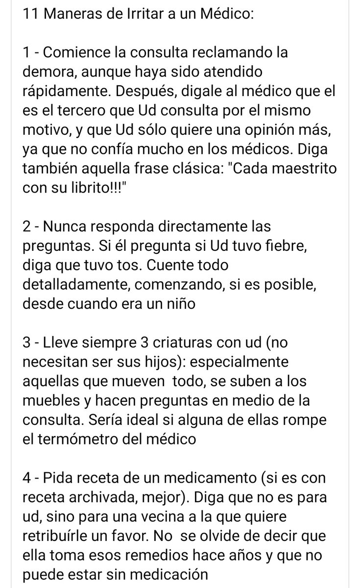 DrDani1980's tweet photo. #Buendia #11tips #irritaratumedico Anoten ..... https://t.co/bO3euO5NB6