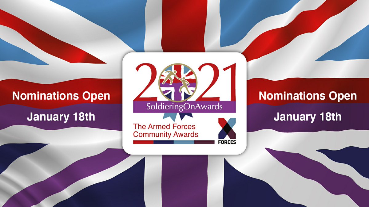The #SoldieringOnAwards are an amazing opportunity to shine a light on the incredible talent &amp; achievements of our wonderful #MilitaryFamily. #WhoDoYouKnow that does a fantastic job? Who do you know that inspires others? Read more &amp; prepare to nominate 👉 bit.ly/2LnJAmB