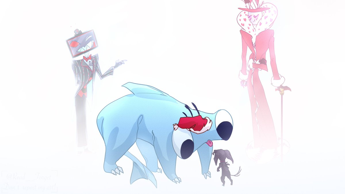 !BLOOD WARNING! 

#HazbinHotel #HazbinHotelVark #Vark #HazbinHotelVox #Vox #HazbinHotelQueef #Queef #HazbinHotelValentino #Valentino #goreart