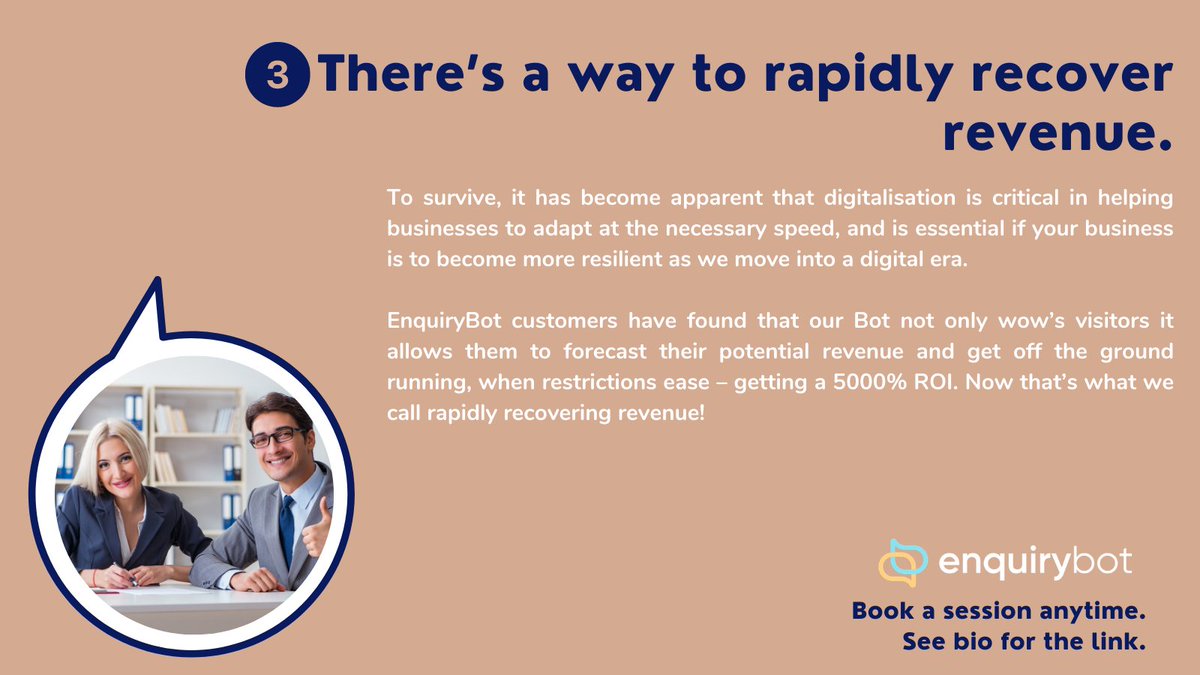 How SME’s have gone from surviving to thriving 💪
After 2 Lockdowns here’s what we’ve learnt:
1. People are enquiring more. 
2. Businesses are ignoring their customers.
3. There’s a way to rapidly recover revenue. 
#CustomerExperience #LeadGeneration #CX #EnquiryBot