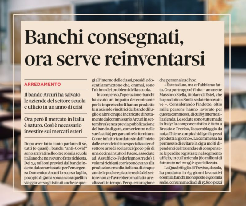 218.000 sedute innovative prodotte
Oltre 1000 persone coinvolte
#Madeinitaly