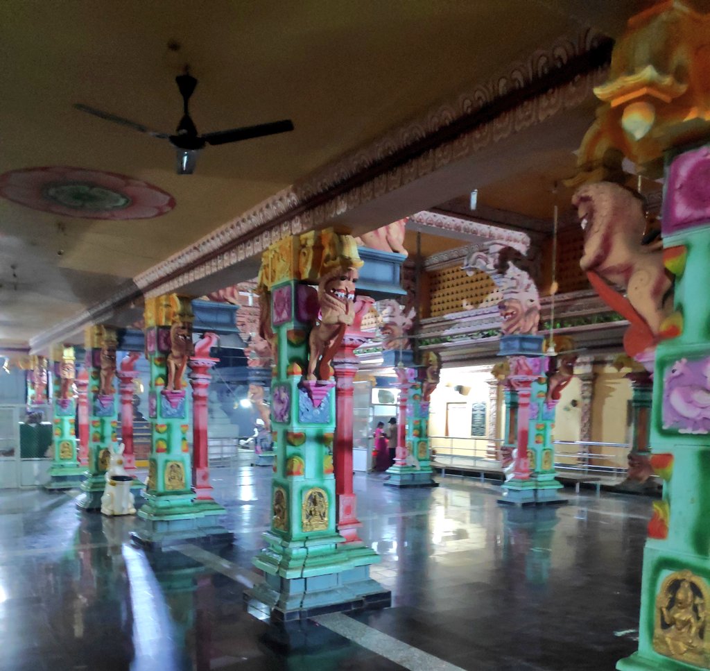 The beautifully decked and decorated hallway of the temple is a special attraction. Not to mention the amazing laddu you receive as prasad as well 