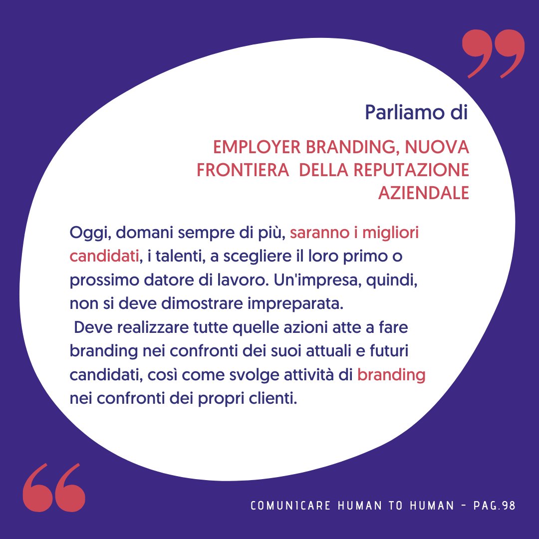 👉Employer branding, la nuova frontiera della reputazione aziendale.
Nel libro "Comunicare Human to Human" <a href="/SantinaGiannone/">Santina Giannone</a> intervista su questo tema Maurizio Laganà, regional candidate di <a href="/ManpowerGroupIT/">ManpowerGroup Italia</a> .
📍Scopri come acquistare il libro: link in bio | bit.ly/HumantoHuman