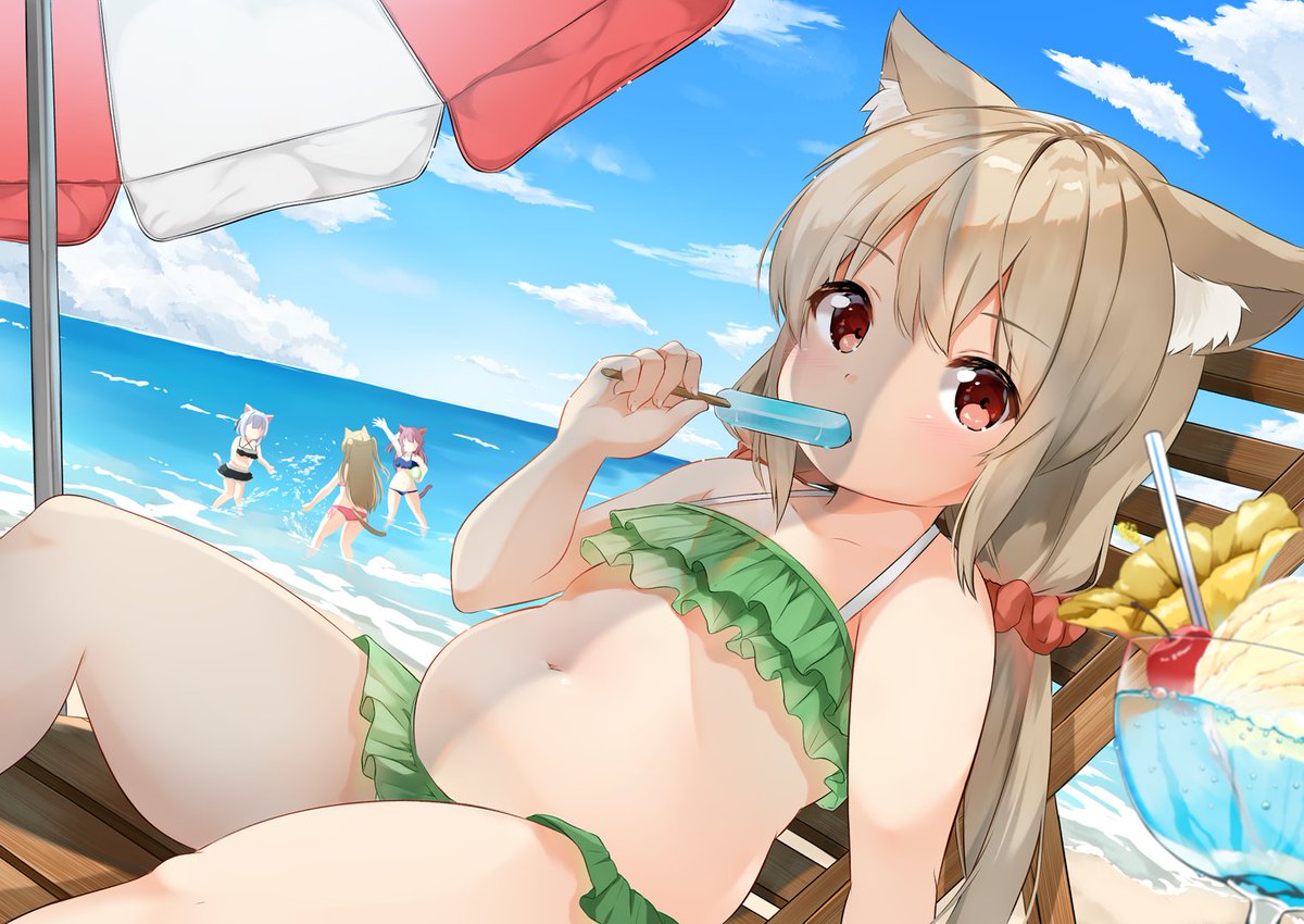 #くそ寒いので水着絵を貼る
けもにゃん口リ水着ぷるんぷるん!