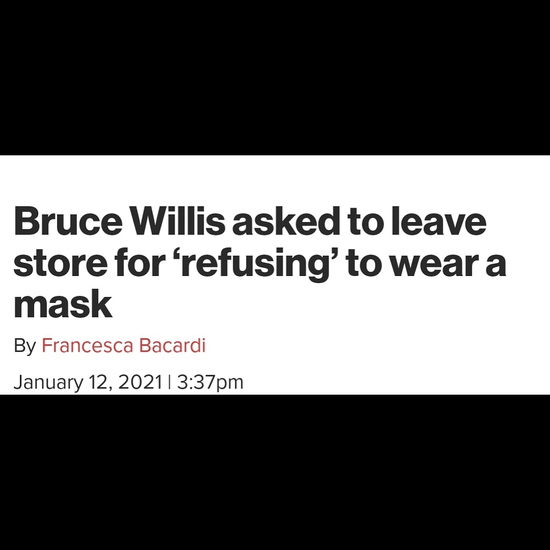 ValSpoon's tweet image. Ok, is the joke "trying to die, hard", "armageddcovid", "the 4th sense (that's when you see ghosts but you've lost taste and smell), or "pulp alternative facts"? #BruceWillis #covid #comeoneman #dumbdumb
