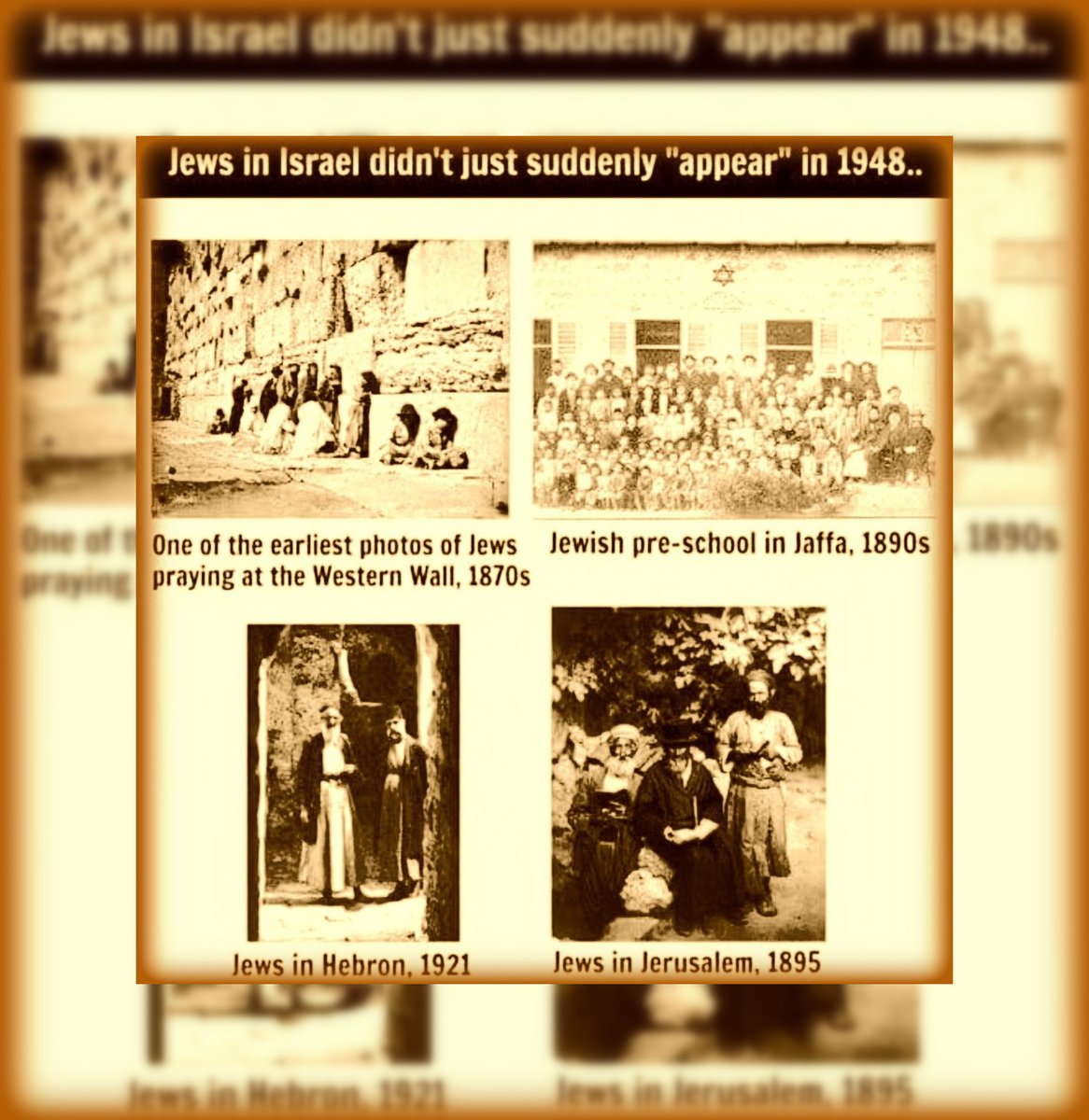According to the anti-Israel lobby, aka antisemites, the world didn`t exist before 1948!