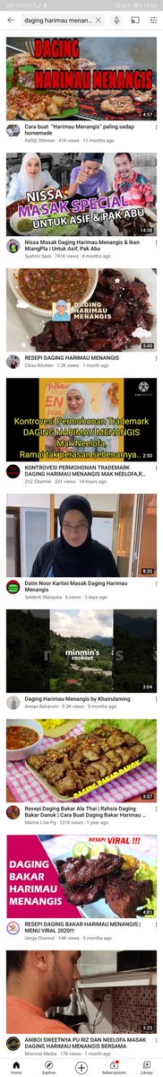 "So boleh ke saya nak Trademark nama bahagian ni kat MyIPO?" Kalau korang check Youtube ada berpuluh resepi daging harimau menangis orang share sejak dulu lagi. Nama ni pun dah wujud sejak nenek moyang dulu lagi. So abe rasa Kardashian Kelate ni tak buat study dulu.
