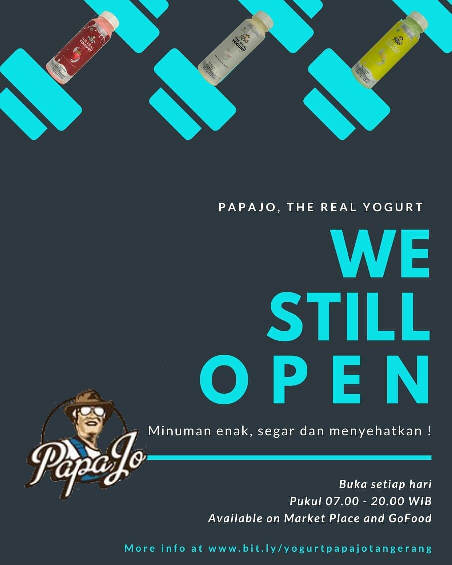 ayongemildulu's tweet photo. We still open and always ready. . For order, please contact us.. . . #yogurt #yoghurt #papajo #bintarofoodies #bintaro #tangselfoodstories #tangsel #minumandiet #programdiet #dietsehat #yogurtoriginal #dietfood #dietalami https://t.co/hGYgkLzNPq https://t.co/mIQtRFSTEQ