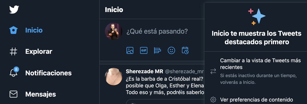 angelmartin_nc's tweet photo. OS ARREGLO TWITTER:
Si no os aparece el informativo pero sí el "sirva este tuit..." seguramente sea porque no tenéis activado que os aparezcan los tuits en orden cronológico.
Se soluciona clicando en la estrellita de arriba a la derecha y eligiendo la opción "orden cronológico" https://t.co/atDamlF3xM