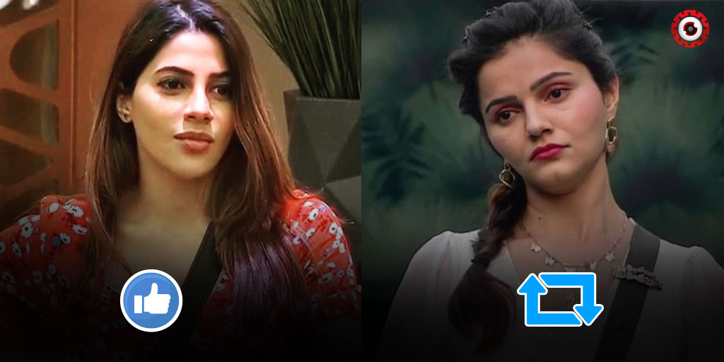 bb360_'s tweet photo. Tell us your favourite #BiggBoss14 contestant🤔

Like ♥️ Nikki
Rt.🔁Rubina

@nikkitamboli @RubiDilaik #NikkiTamboli #RubinaDialik #Nikkians #RubinaRulingHearts #NikkiIsTheBoss #RubinaIsTheBoss #BiggBoss2020 #BiggBoss #BB14 https://t.co/44WUpOD9Bz