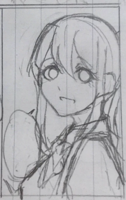 ………………( ˙-˙ )
(訳:やべぇこいつ可愛いもっと描きたくなる) 
