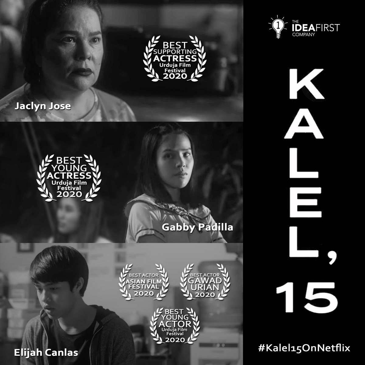 theideafirst_co's tweet photo. Don’t miss the award-winning performance of Ms. Jaclyn Jose, @GabbyGPadilla, and @elijahcanlas_ in Kalel, 15!
Streaming NOW on @netflix: https://t.co/tYZQTSNt3X https://t.co/TFPuXg9RDO