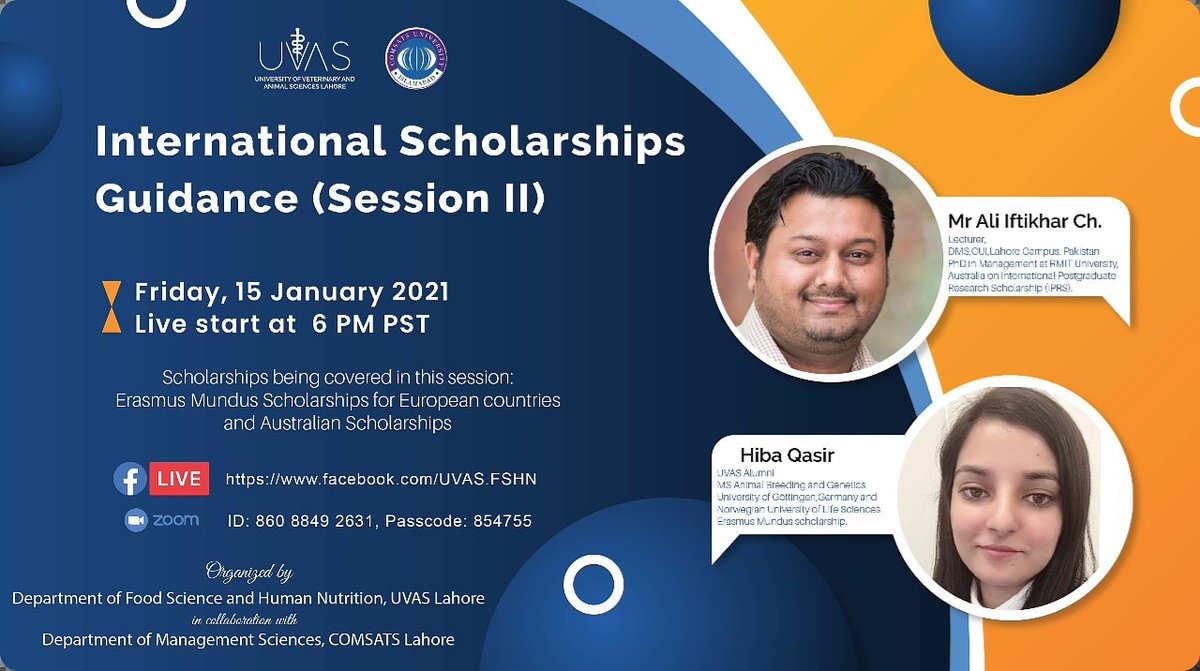 DMS_CUI_LHR's tweet photo. Event Day and Date: Friday, 15th January 2021

Event timing: 6 pm Target Audience: MS/PhD Aspirants (Non-PhD Faculty and Students)
Zoom ID: 860 8849 2631  passcode: 854755
Live on: https://t.co/8ZmDQlZS32 https://t.co/I7grlqhjke