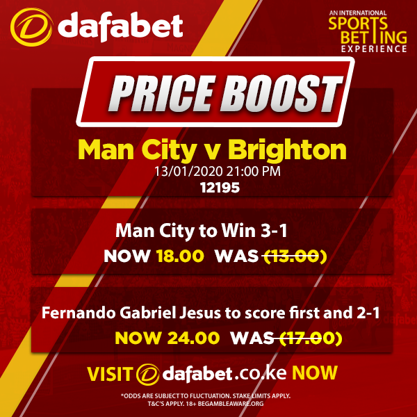 DafabetKenya's tweet photo. HIGHEST PRICE BOOST
More highest boosted ODDS!!
Man City v Brighton
🏆#PremierLeague
odds &amp; #PriceboostSpecial
visit 👉 https://t.co/fu0wCgeVGj

18+ bet responsibly
#TukoGame #browsebilabundles
T&amp;C Apply https://t.co/6U7y393gBm
