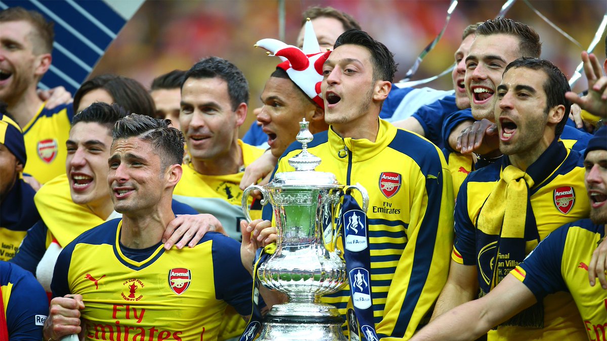 Özil started in the 14/15 FA Cup Final as Arsenal beat Aston Villa in a commanding 4-0 victory.Concluding his 2nd season with the club with 5 goals and 9 assists in 33 appearances, and back to back FA Cups."We are on the right way with the team, we want to win everything."