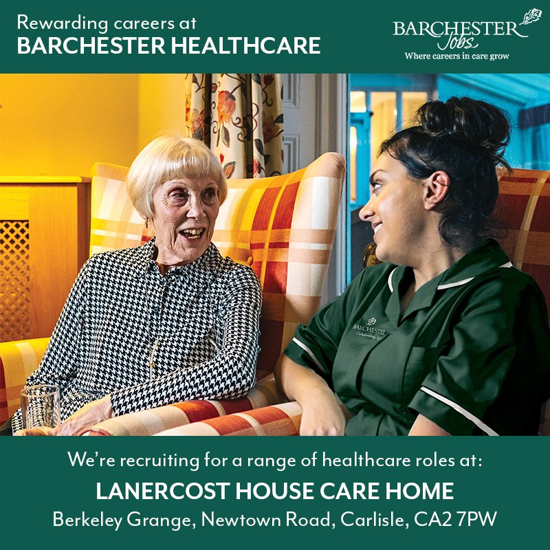 Calling Registered Nurses and Care Assistants in Cumbria! We’re currently recruiting at Lanercost House Care Home in Carlisle Various shifts available along with a wide range of benefits and excellent rates of pay Come and join our family 👏 jobs.barchester.com/care-home-jobs…