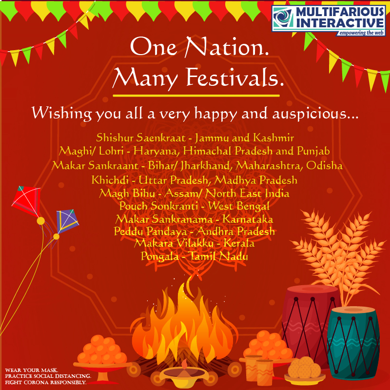multifariousint's tweet photo. Celebrate our country's unity in diversity with growth and prosperity and let's strive to build our nation each day. Happy harvest festival to you all! 
#HappyLohri2021 #Lohri #Lohri2021 #lohricelebration  #Lohrifestival #lohriwishes #makarsankranti #sankranti #bohagbihu #pongal https://t.co/CHUQ3TXFOr