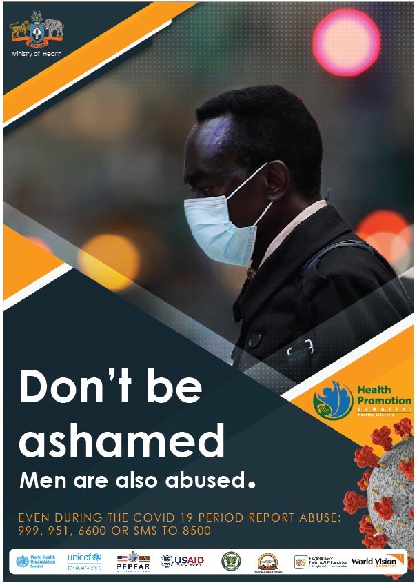 SWAGAA951's tweet photo. Speak out against Gender Based Violence!
Normalize men asking for help and provide the necessary support. #defygenderstereotypes #GenerationEquality #wearyourmask #endingcovid19together #Ureport #stopGBV @Unicef_Swazi https://t.co/awgVGKmmLf
