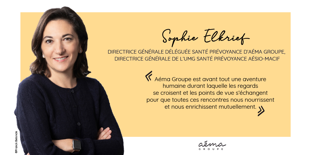 Aema_Groupe's tweet photo. Chez #AémaGroupe, nous faisons de nos différences une force pour bâtir un groupe mutualiste de protection, où la relation humaine en est le cœur battant. 
@SElkrief, Directrice Générale déléguée Santé Prévoyance d'#AémaGroupe, nous partage sa vision. https://t.co/qoc3CvVBsZ