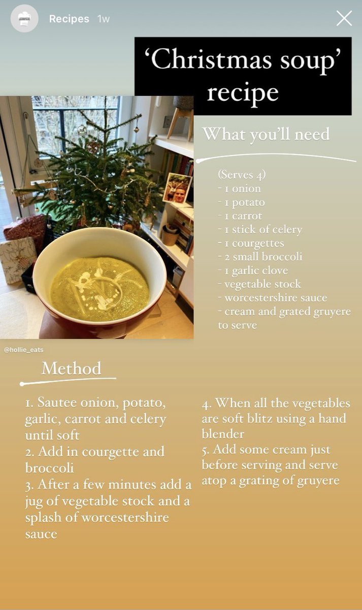 EatsHollie's tweet photo. Still holding on to the holidays? Give this ‘christmas soup’ recipe a try and let me know what you think #soup #trythis #recipe https://t.co/gDulGK6chM
