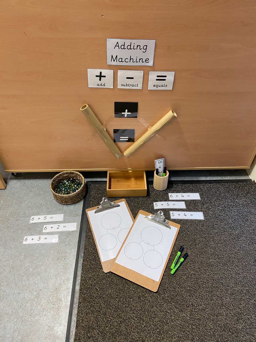 AsWainscott's tweet photo. Adding machine! 🤖 A practical maths activity to help develop children’s understanding of addition in EYFS. ➕ #EYFSMaths #WainscottEYFS #NumberExploration #MathsProvision @MissRLayton1 @RoseCallaway3 @WainscottSchool @Primary1stTrust https://t.co/xZqxYXNw9Y