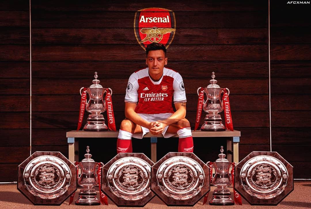 Although Özil didn't feature in most of the games of the 19/20 FA Cup, after Arsenal's 2-1 win over Chelsea in the final, he became Arsenal's most decorated player of the Emirates era.