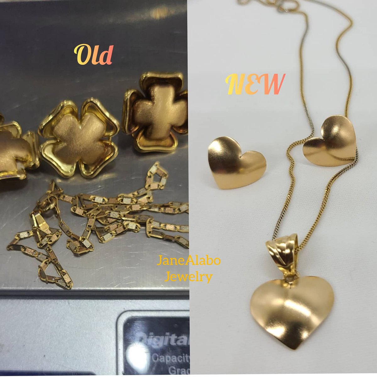 Janealabo's tweet photo. Nma Set'
Jewelry Is Like The Perfect Spice, It Compliments What Is Already There. - Diana Von Furstenberg

The Nma Set Was Made From A Clients Old Jewelry.
#oldtonew #goldjewelry #18ctgold #18ktgold #goldset #custommade #handmadejewelry #revamped #gold #giftideas #silver https://t.co/rWCGGilIHx