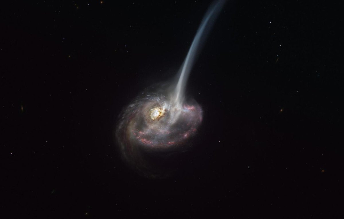 franceculture's tweet photo. La lumière de la galaxie ID2299 a pris environ 9 milliards d'années pour nous atteindre. Mais cela valait le coup. Elle devrait permettre aux astronomes de mieux comprendre un phénomène astronomique encore méconnu : la "mort" d'une galaxie. https://t.co/rLKlVOwLVF https://t.co/6hIHvAuEw7
