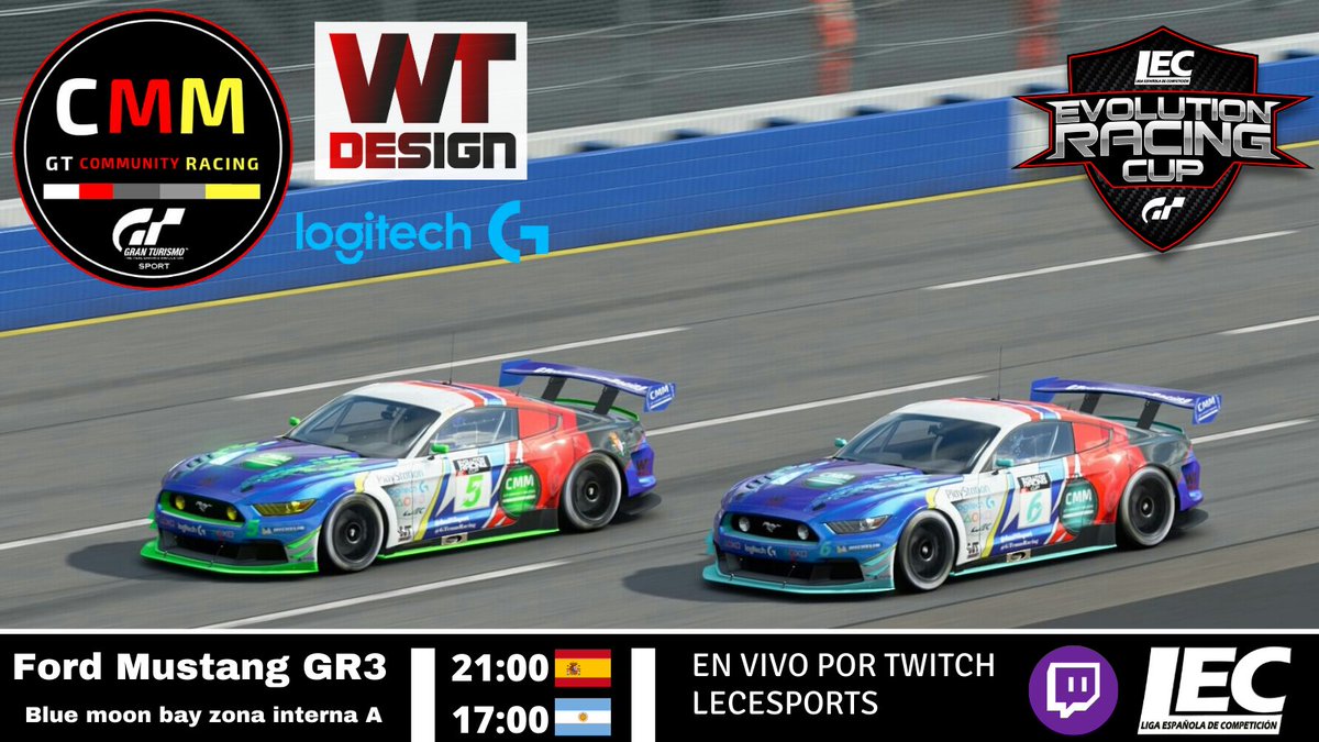 Después de muchos intentos por clasificar hoy si que podemos decir que vamos a hacer nuestro debut oficial en <a href="/lecesports/">LEC Esports</a>, hoy tendremos la Ronda 1 de la #EvolutionRacingCup 

🌏 Blue moon bay zona interna A 
🚗 Ford Mustang GR3 
👥 <a href="/dani83sport/">EPLF_Dani</a> y @juanchotazose 

#ApuestaporCMM