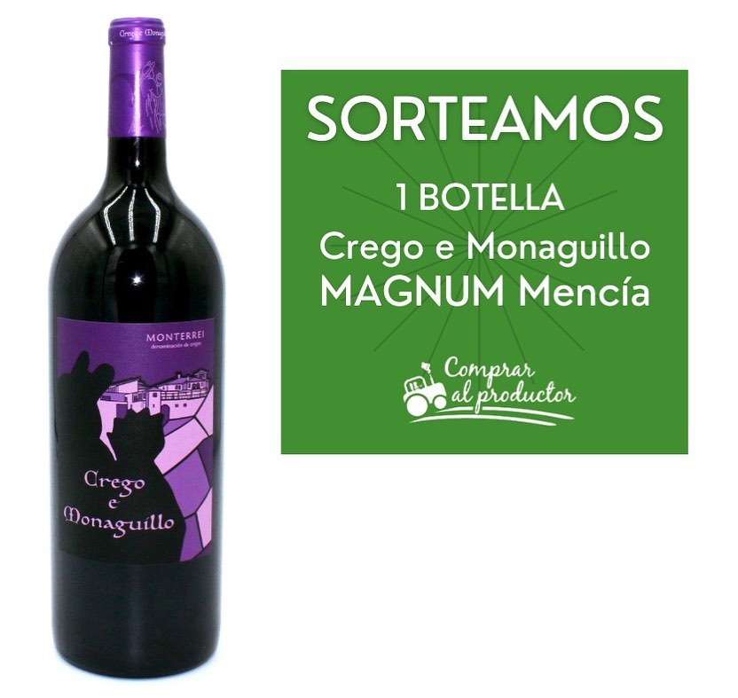 GANA UNA MAGNUM MENCÍA CREGO E MONAGUILLO
Es muy fácil, esta semana, por la compra mínima de 1 unidad puedes llevarte este vino Premium mediante sorteo.
¿Vas a dejarlo pasar?
El Sorteo finaliza el próximo Domingo 17/01 a las 23:00.
SUERTE¡¡¡¡
compraralproductor.com/module/iqitsea… #sorteo #vino