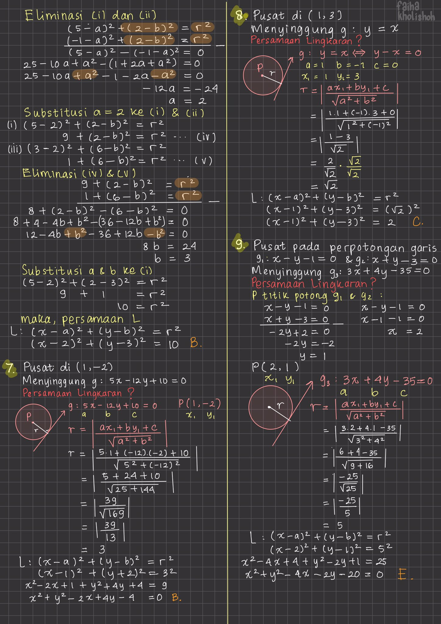 Jun Ø¹Ù„Ù‰ ØªÙˆÙŠØªØ± Rangkuman Dan Pembahasan Latihan Soal Matematika Peminatan Kelas Xi Bab L I N G K A R A N Sub Persamaan Lingkaran Sumber Buku Erlangga Sukino Dan B K Noormandiri Https T Co 4tx8rk3lxl Twitter