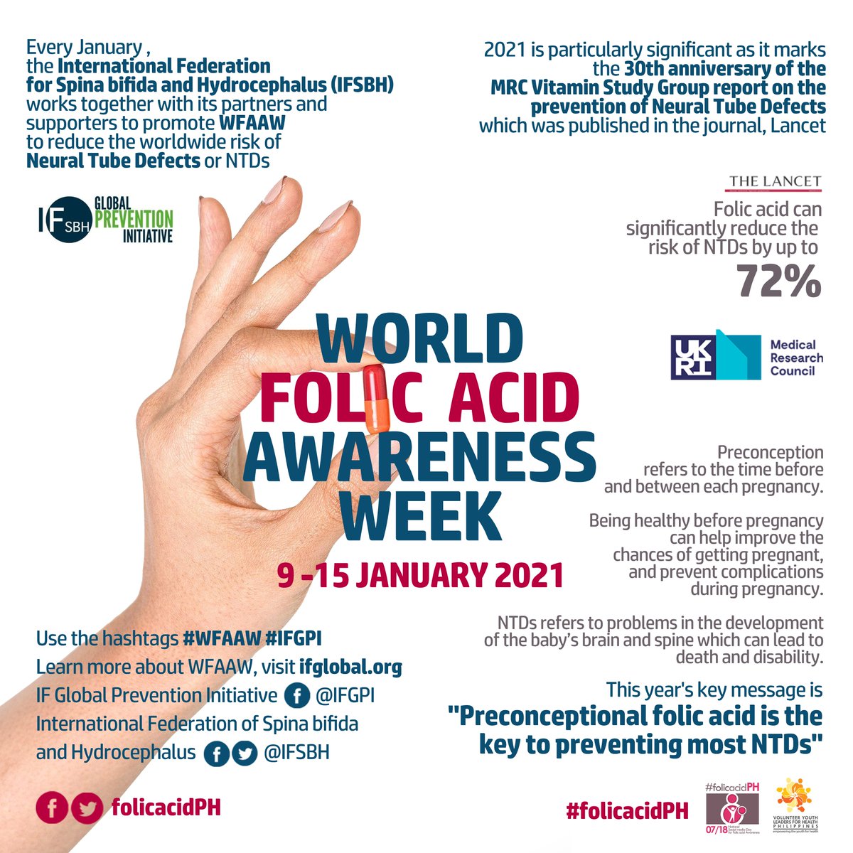 folicacidph's tweet photo. #FolicacidPH and @vylhphilippines joins the observance of World Folic acid Awareness Week #WFAAW organized by the International Federation for Spina Bifida @ifsbh and Hydrocephalus as part of the IF Global Prevention Initiative #IFGPI https://t.co/GmA6jGpcTg